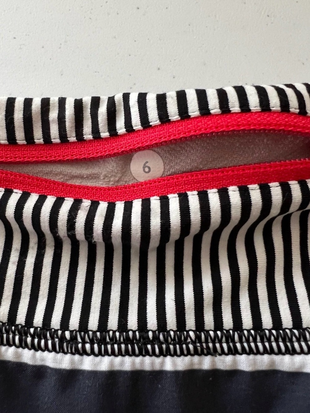 Lululemon Striped Black & White Women’s Athletic Shorts - Picture 3 of 7